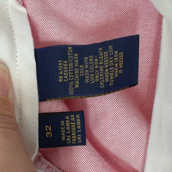 Polo Flat Front Shorts in Raspberry color - Picture 4 of 4